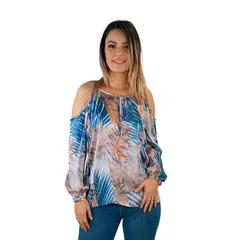 TENTATION - Bluson Estampado ML Azul