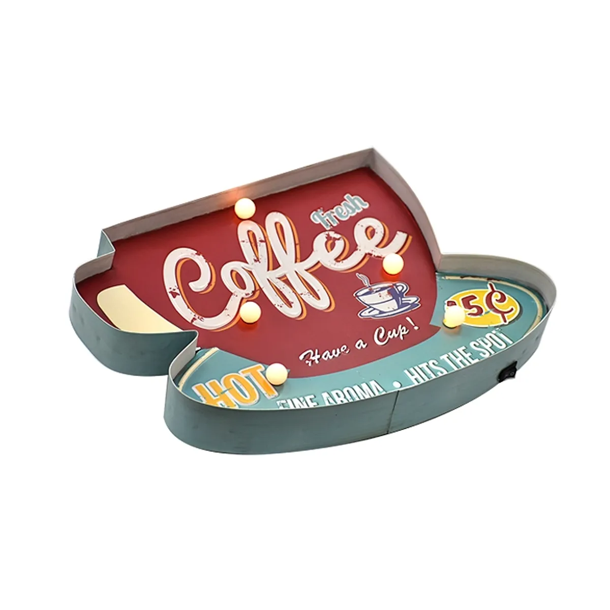 MSA MUEBLES SANTA ANA - LETRERO VINTAGE LED COFFEE FRESH