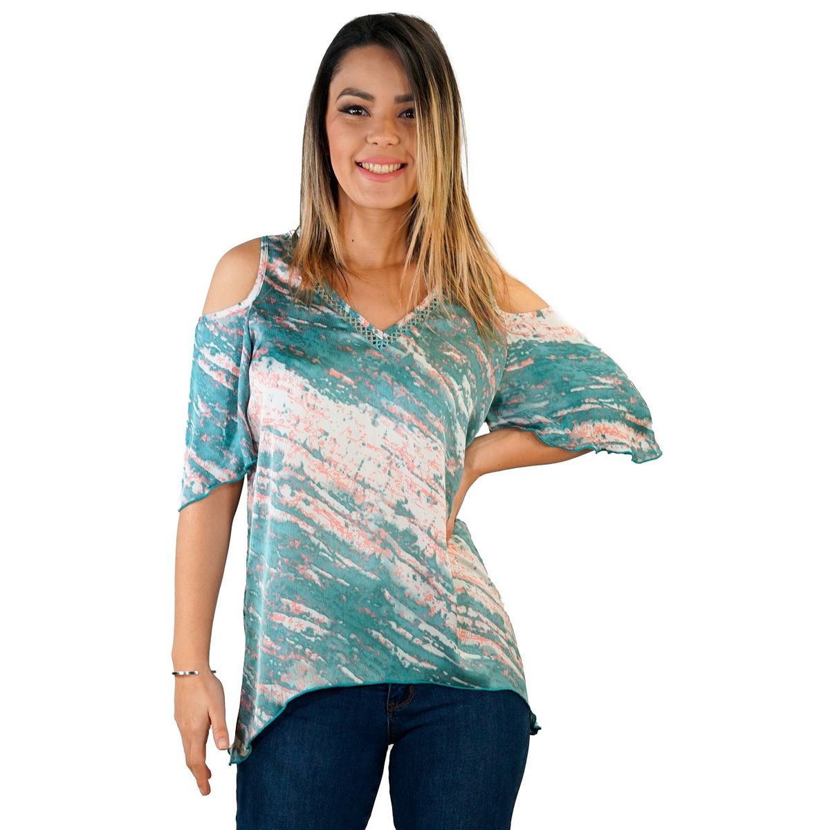 TENTATION - Bluson Estampado MC Verde