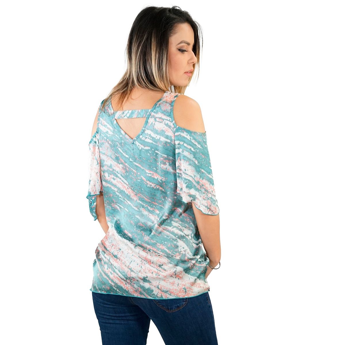 TENTATION - Bluson Estampado MC Verde