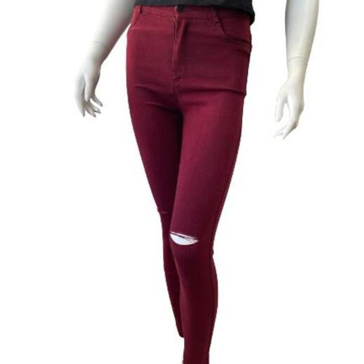 GENERICO - PANTALON ELASTICADO RASGADO MUJER