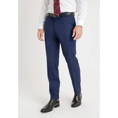 TRIAL - Pantalón Hombre Formal Lana S100'S Liso Slim Mix&Color Azul