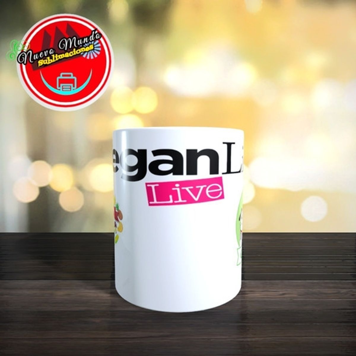 GENERICO - Taza Blanca Vegano - Vegan Life Live