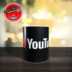 GENERICO - Taza Blanca De Logo De Youtube