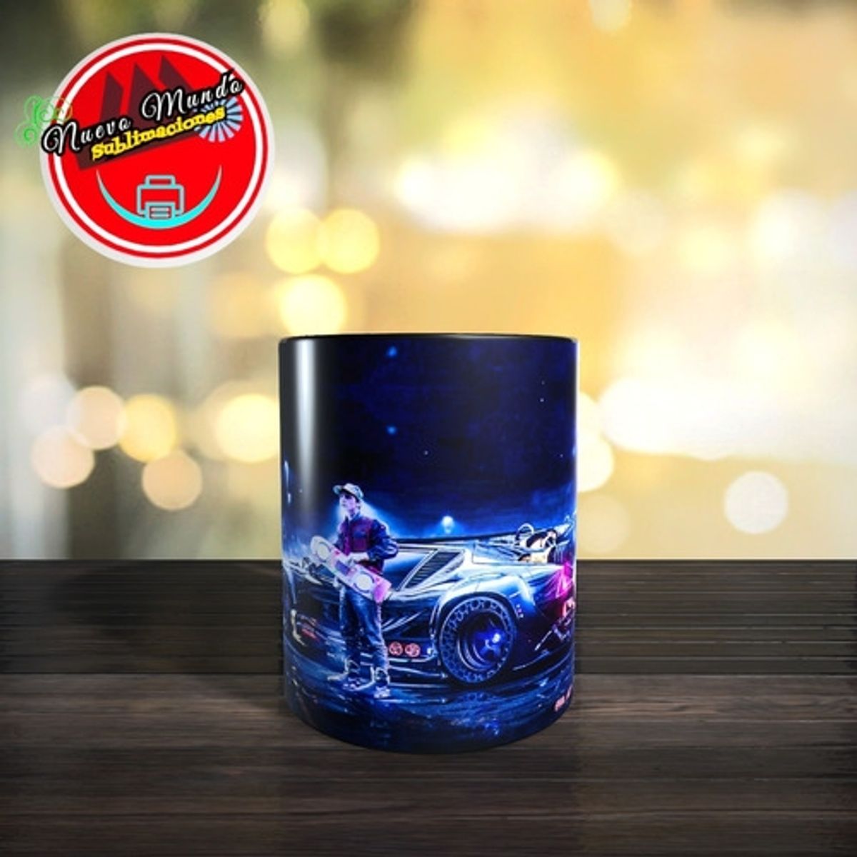GENERICO - Taza Mágica De Delorean Futurista Y Marty Mcfly