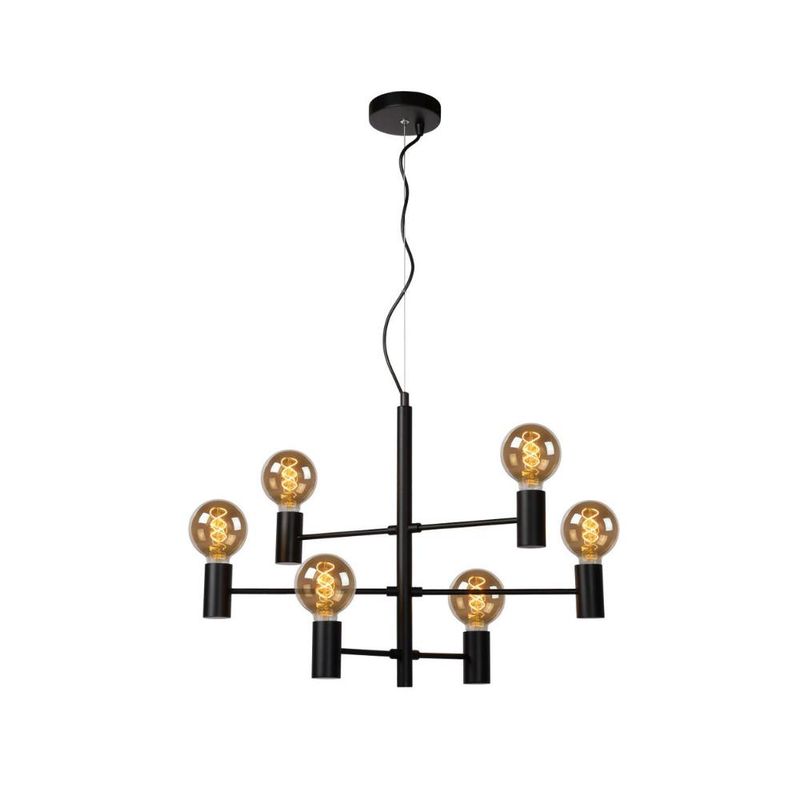BOSCO - LAMPARA COLGANTE LEANNE NEGRO 6xE27 - Negro
