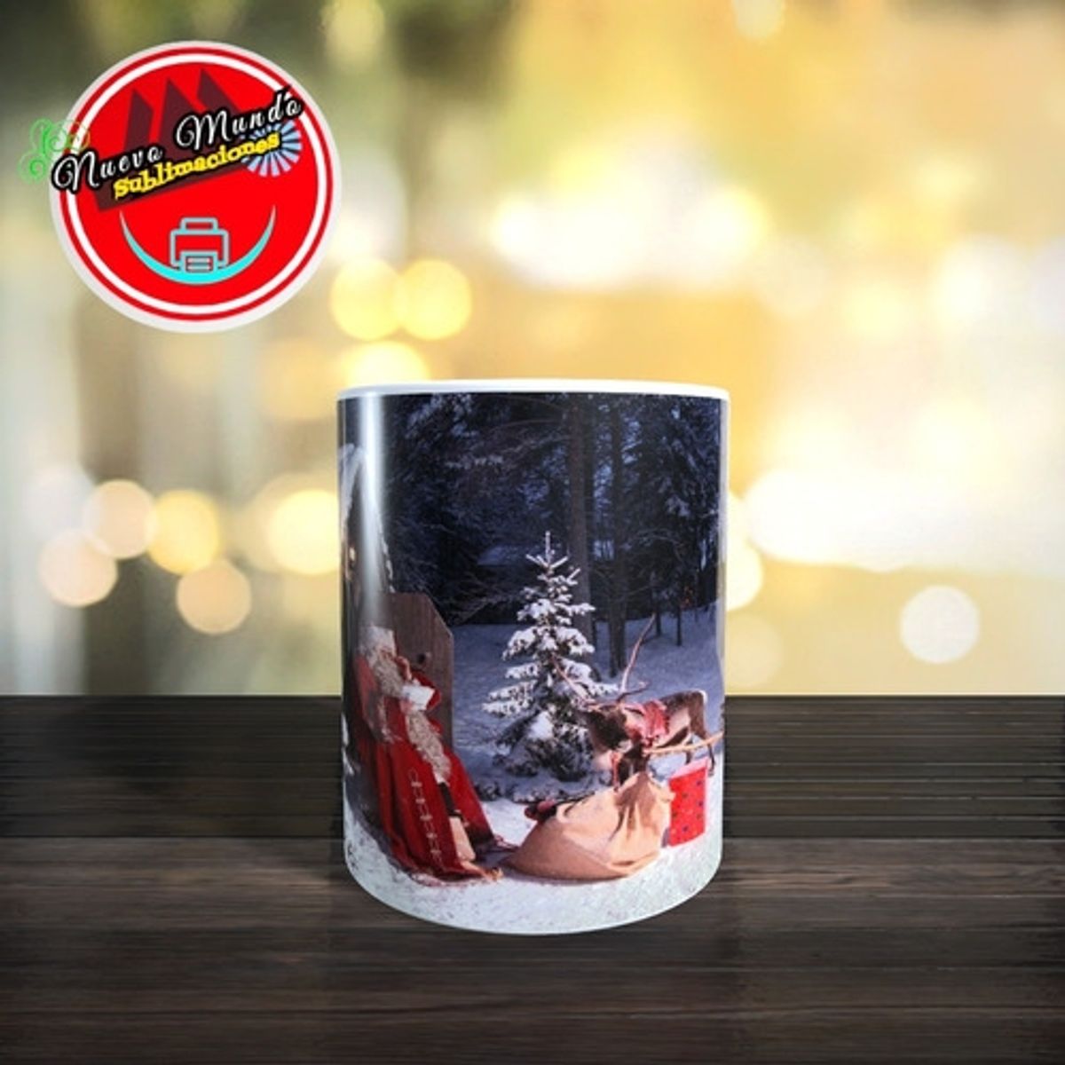 GENERICO - Taza Blanca De Navidad - Diseño Papá Noel