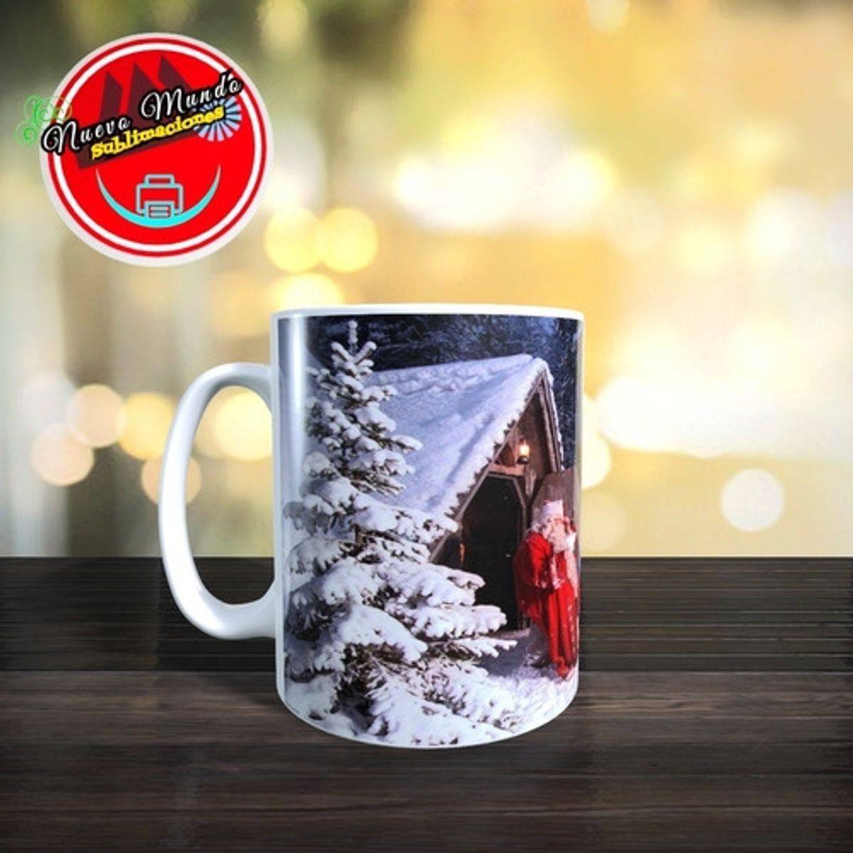 GENERICO - Taza Blanca De Navidad - Diseño Papá Noel