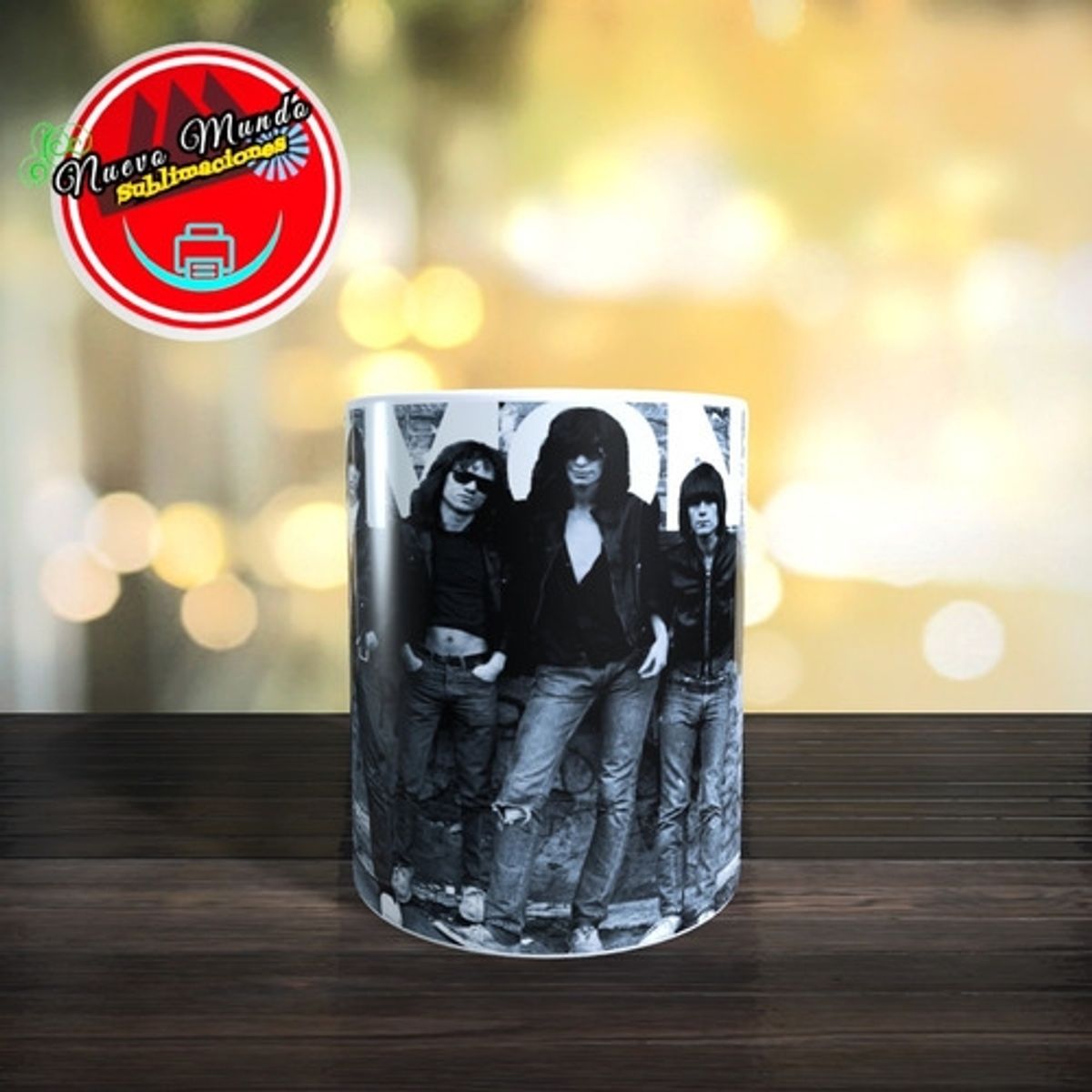 GENERICO - Taza Blanca De Ramones Banda