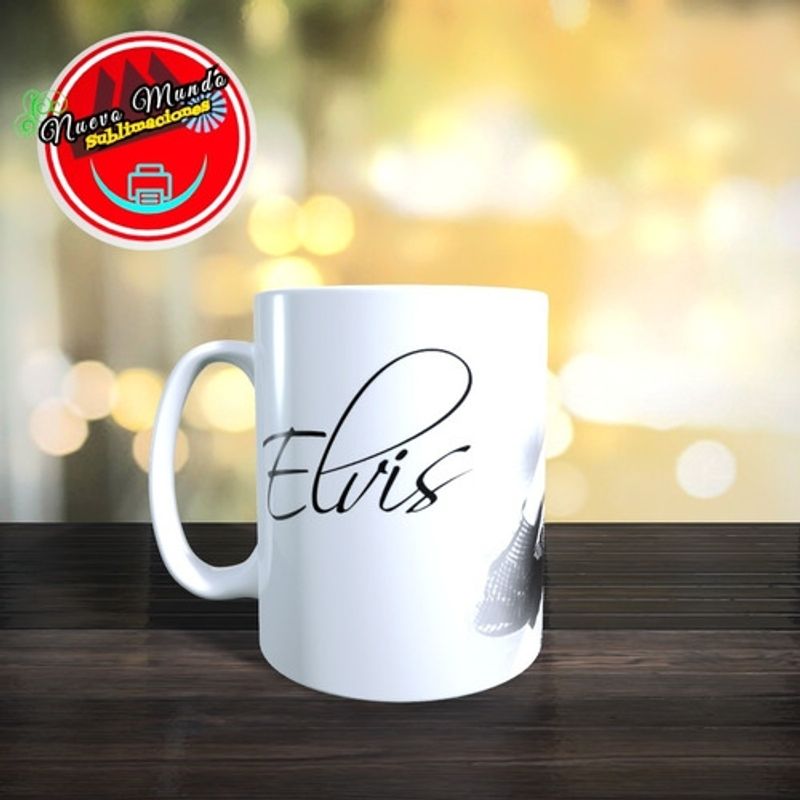 GENERICO - Taza Blanca De Imagen Elvis Presley