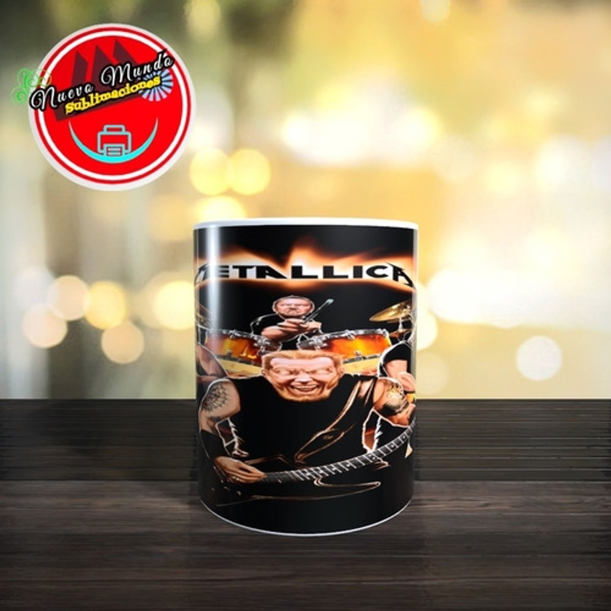 GENERICO - Taza Blanca De Metallica Caricatura