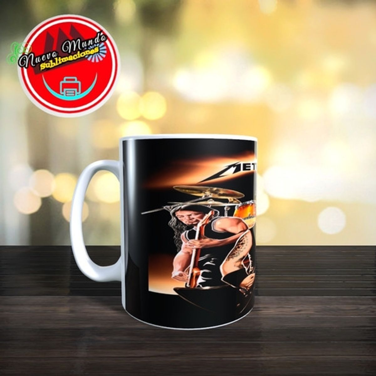 GENERICO - Taza Blanca De Metallica Caricatura