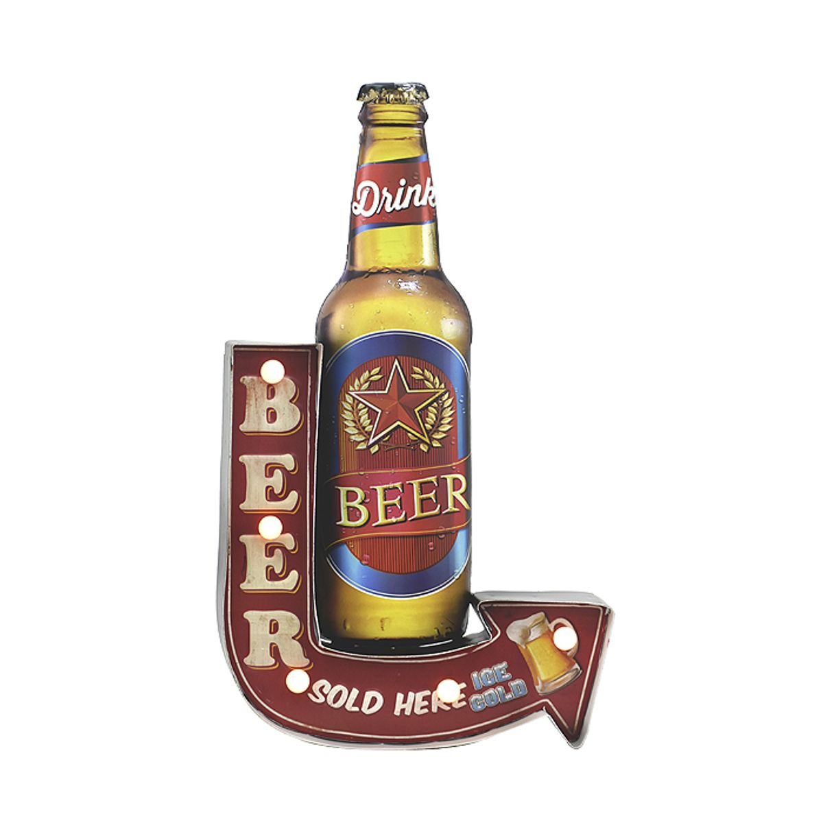 MSA MUEBLES SANTA ANA - LETRERO VINTAGE LED BEER
