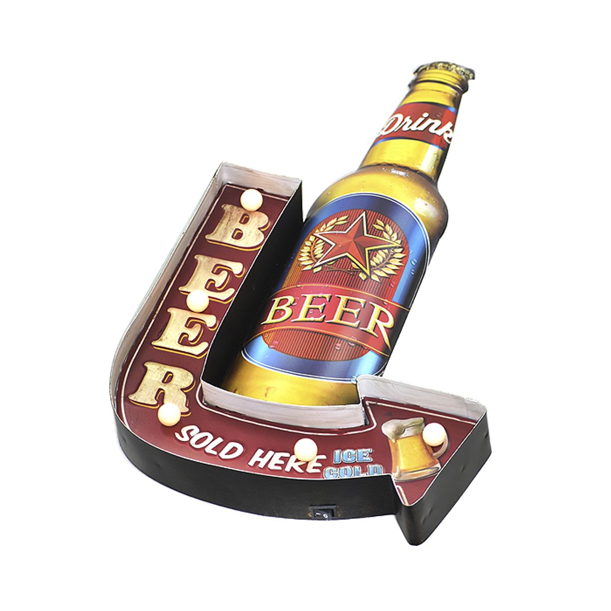 MSA MUEBLES SANTA ANA - LETRERO VINTAGE LED BEER