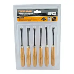 GENERICO - Juego De Cinceles Para Tallar Madera Gubia 6 Piezas Toolmak