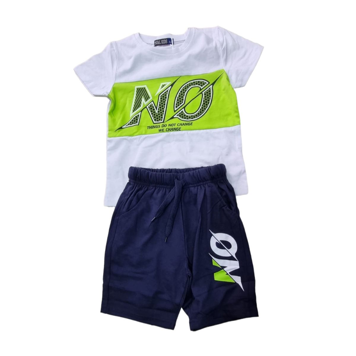 AGW - Pack 3 Conjunto Polera + Short Niño Algodon tricolor Surtidos.