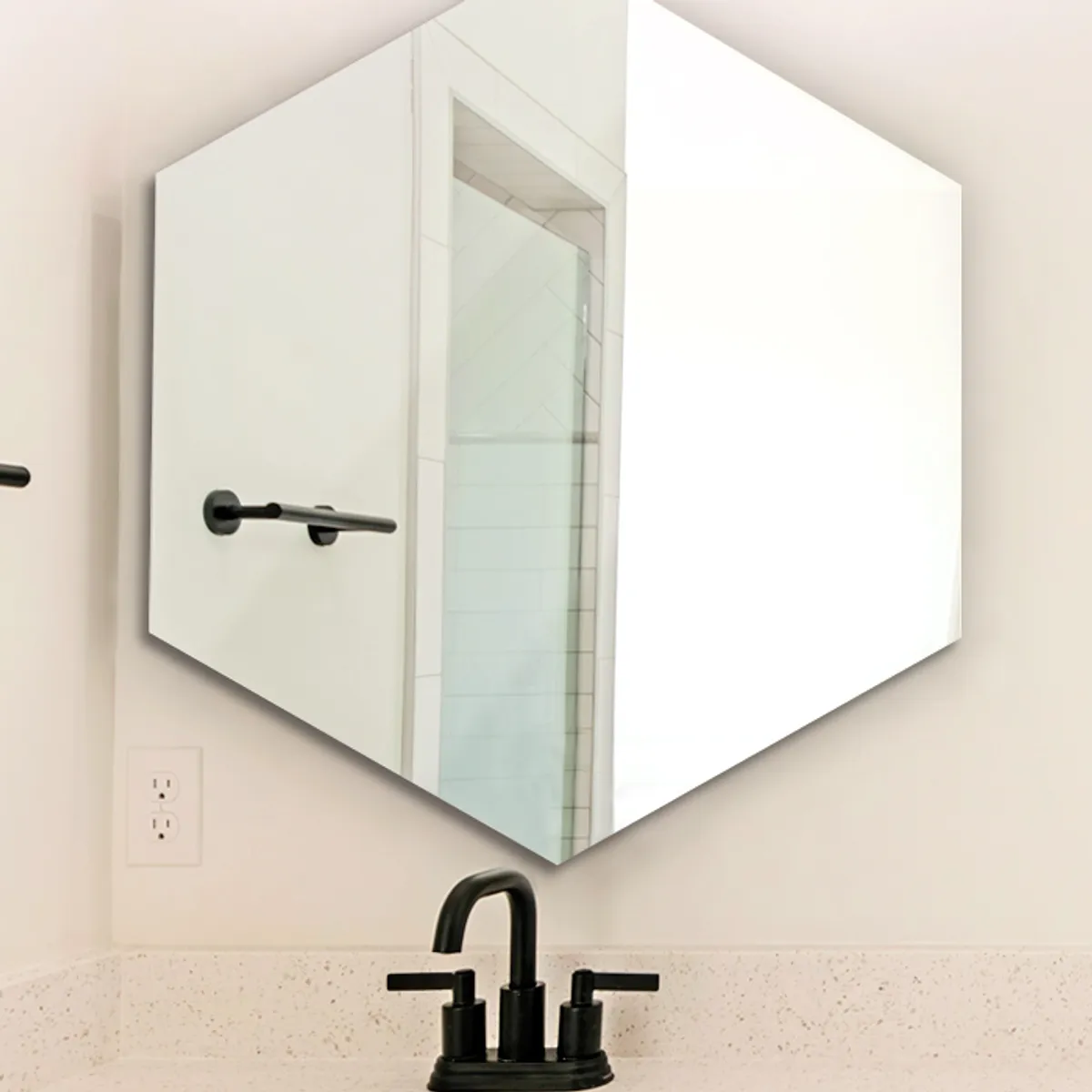 DELL ORTO - Espejo Belga hexagonal con bastidor 40x46 cm - Place