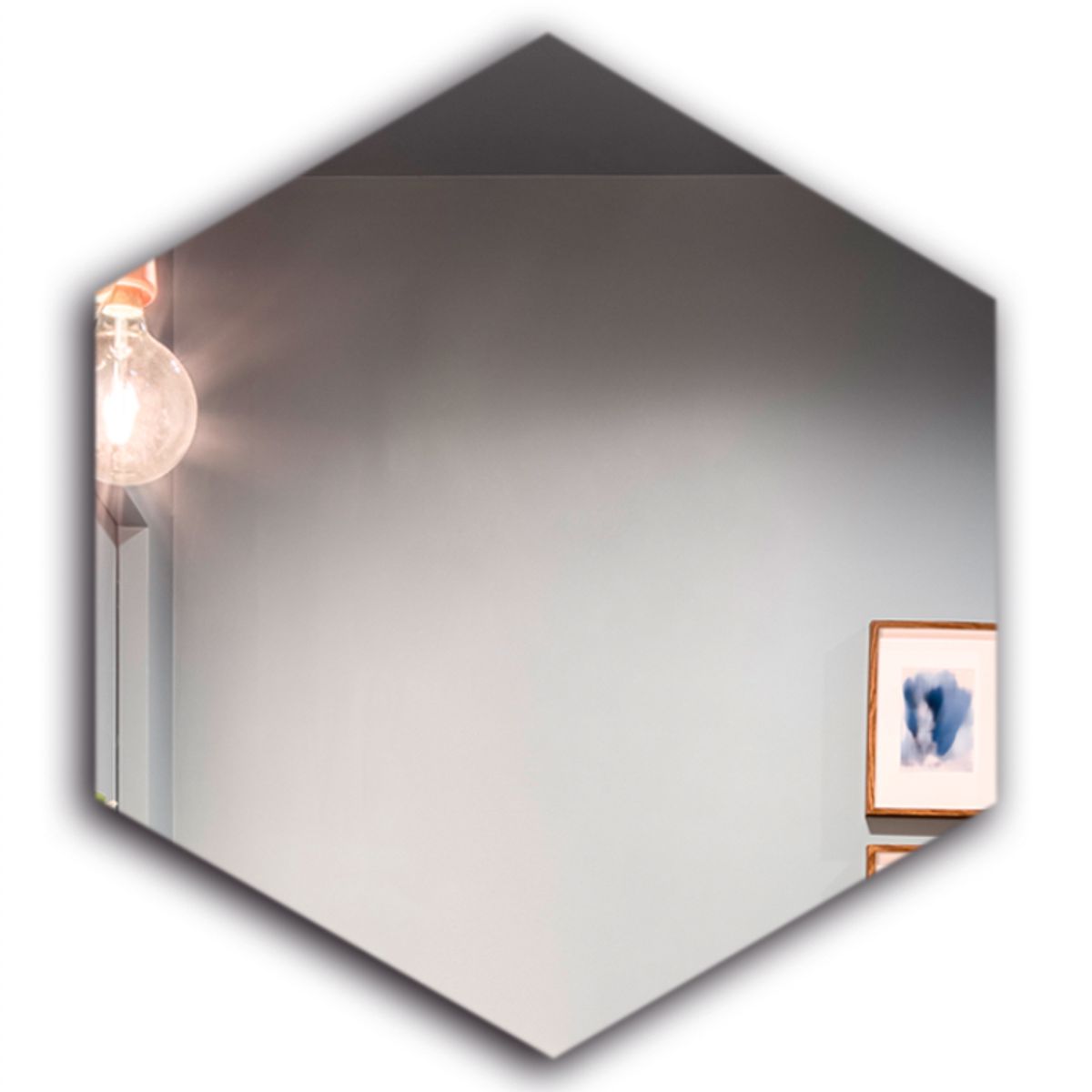 DELL ORTO - Espejo Belga hexagonal con bastidor 40x46 cm - Place