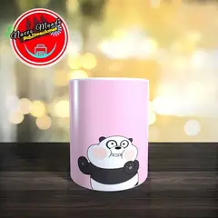 GENERICO - Taza Blanca Con Diseño Rosado De Panda Escandalosos