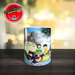 GENERICO - Taza Blanca De Protagonistas De Películas Studio Ghibli