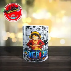 GENERICO - Taza Blanca De One Piece Fondo De Manga