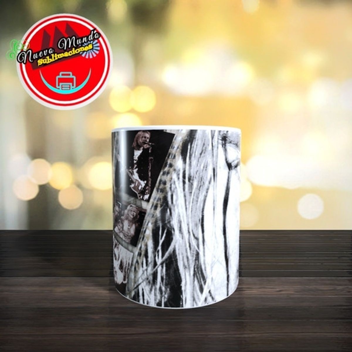 GENERICO - Taza Blanca De Nirvana - Kurt Cobain