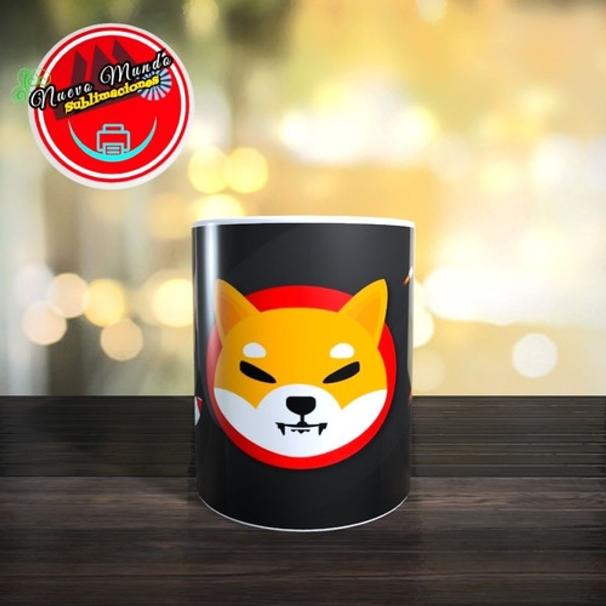 GENERICO - Taza Blanca Tokens Criptomonedas Shiba Inu