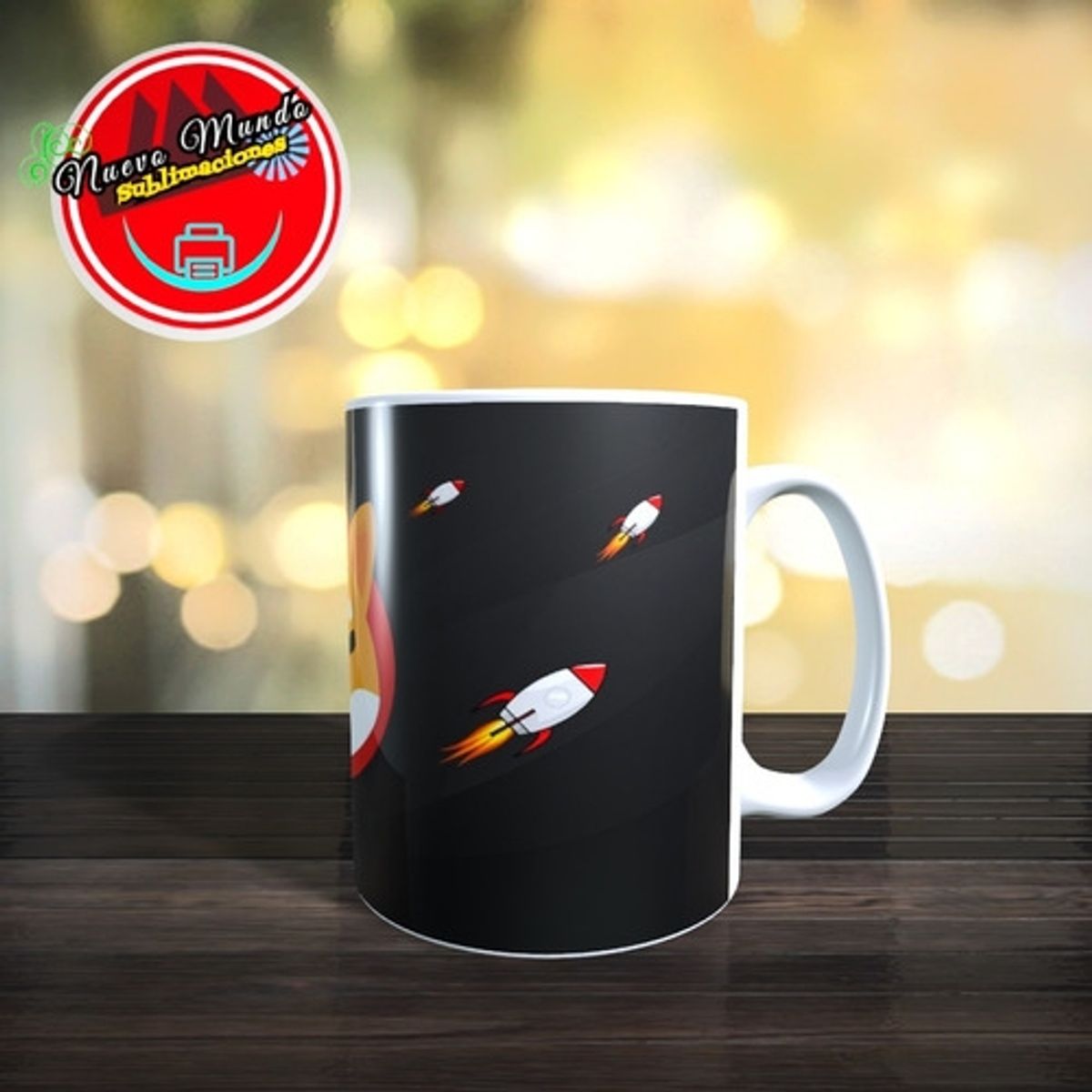 GENERICO - Taza Blanca Tokens Criptomonedas Shiba Inu