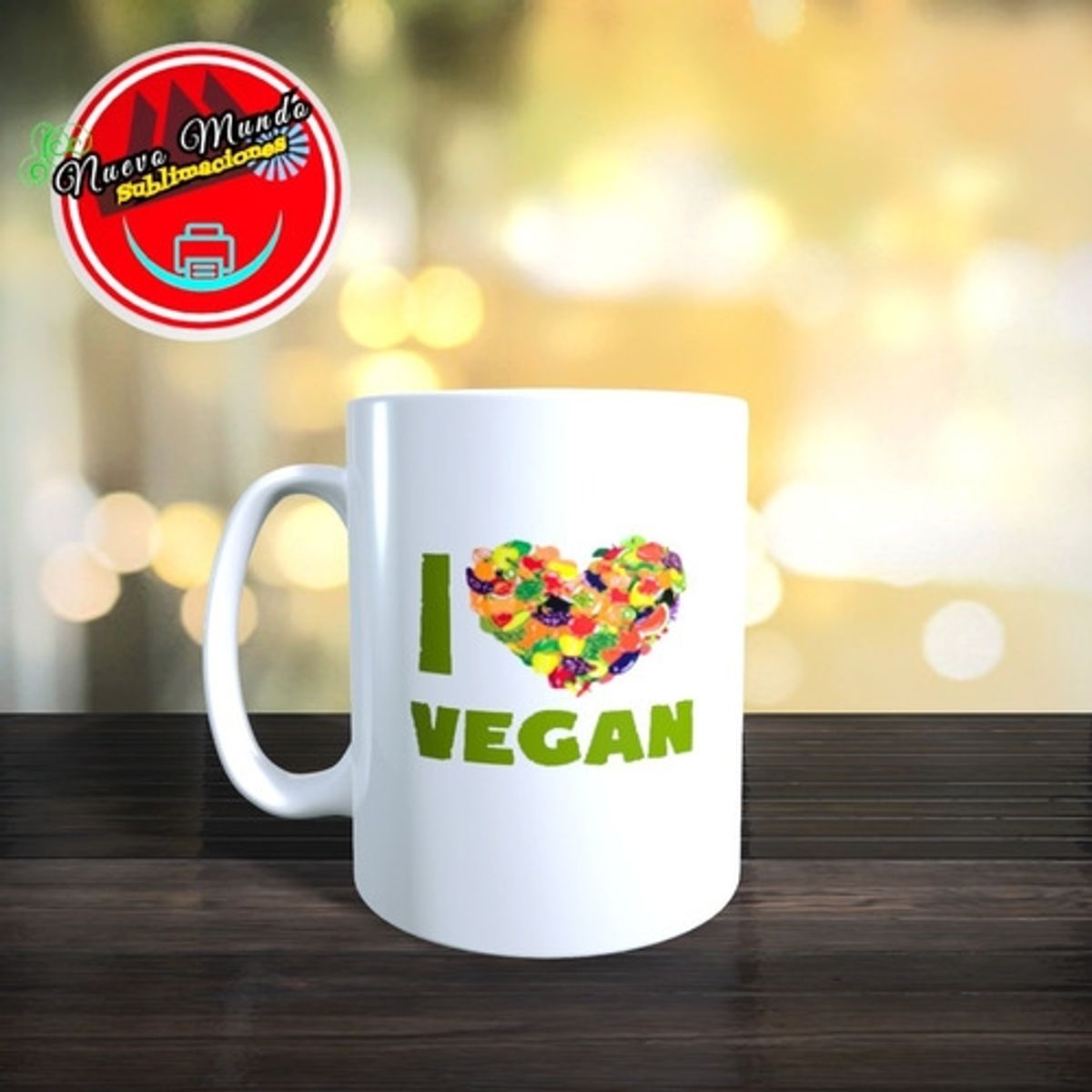 GENERICO - Taza Blanca Vegana.