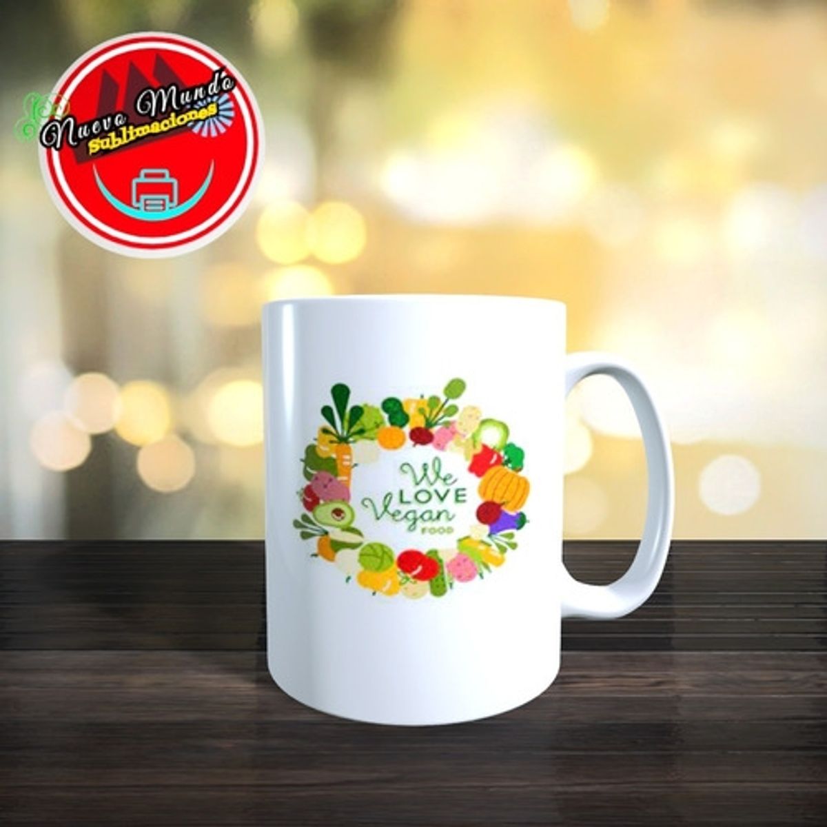 GENERICO - Taza Blanca Vegana.