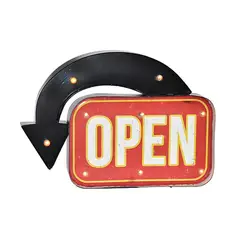 MSA MUEBLES SANTA ANA - LETRERO VINTAGE LED OPEN