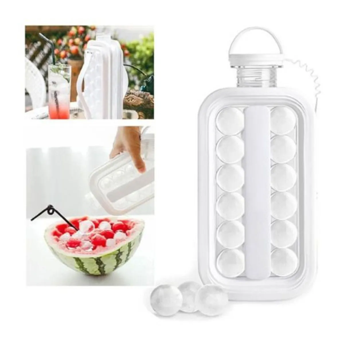 GENERICO - Hielera Molde De Cubos De Hielo Botella Portátil