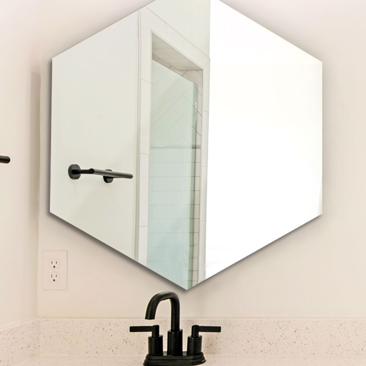 DELL ORTO - Espejo Belga hexagonal con bastidor 69x79 cm -  Place…