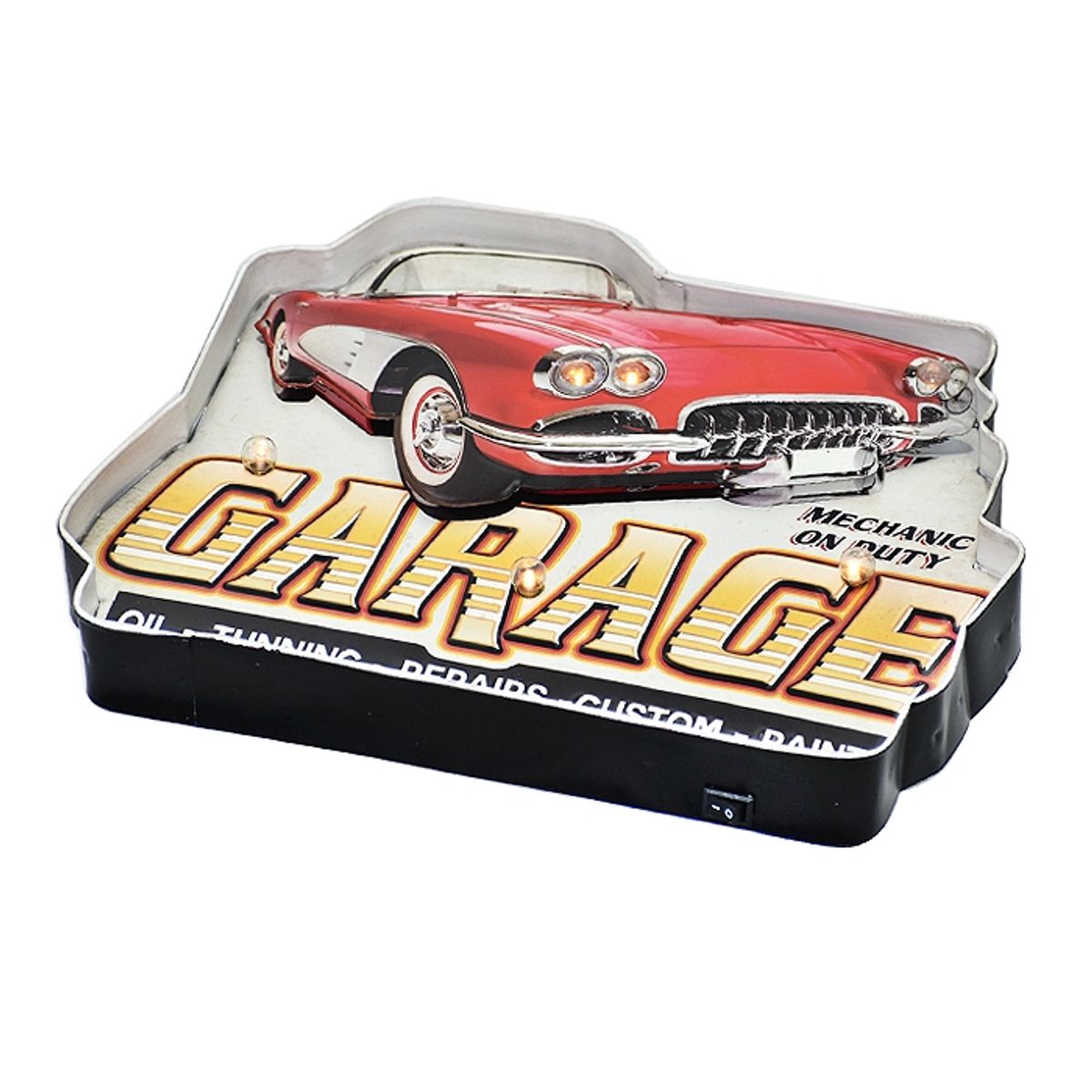 GENERICO - LETRERO VINTAGE LED GARAGE (38 x 5 x 29.5 cms.)