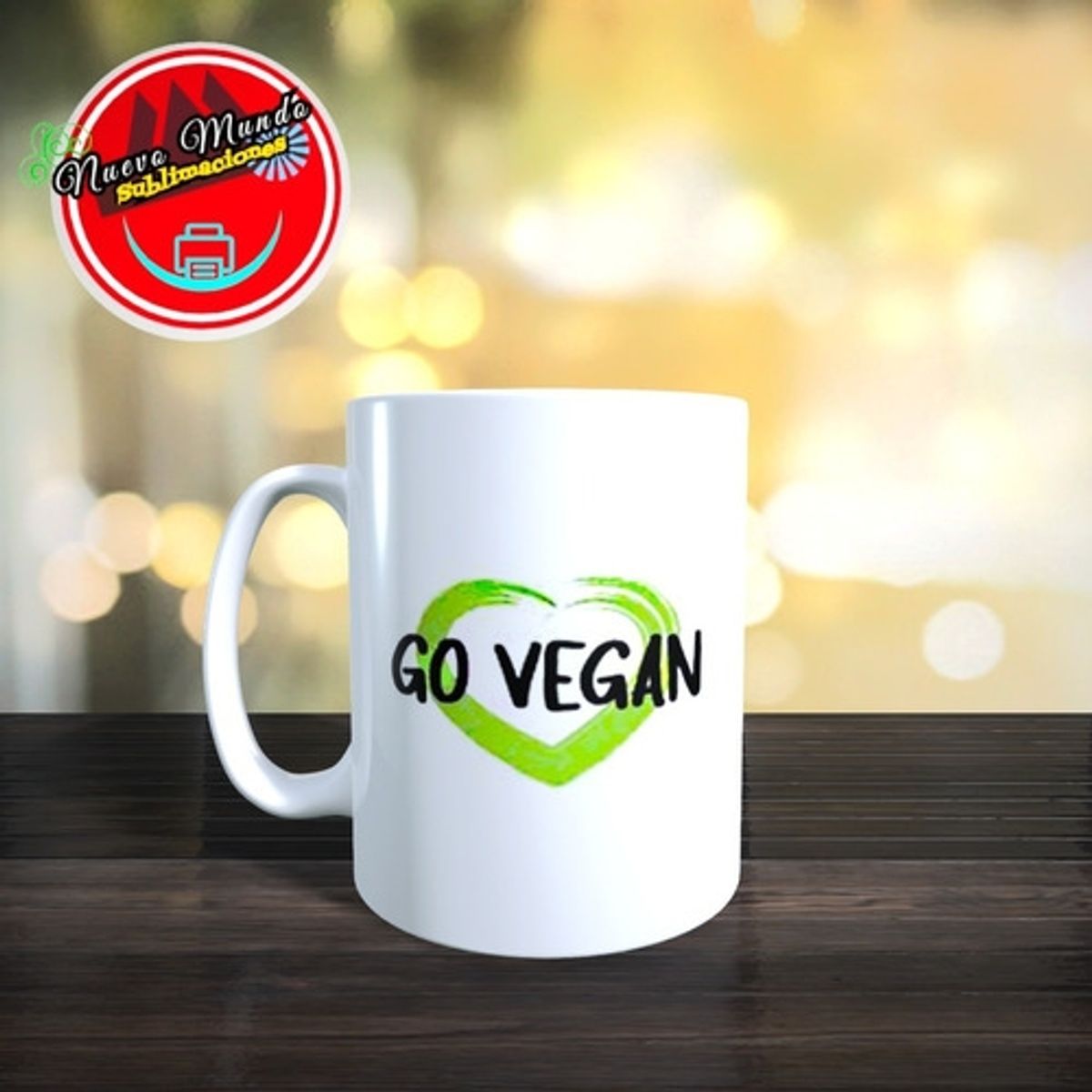 GENERICO - Taza Blanca Go Vegan