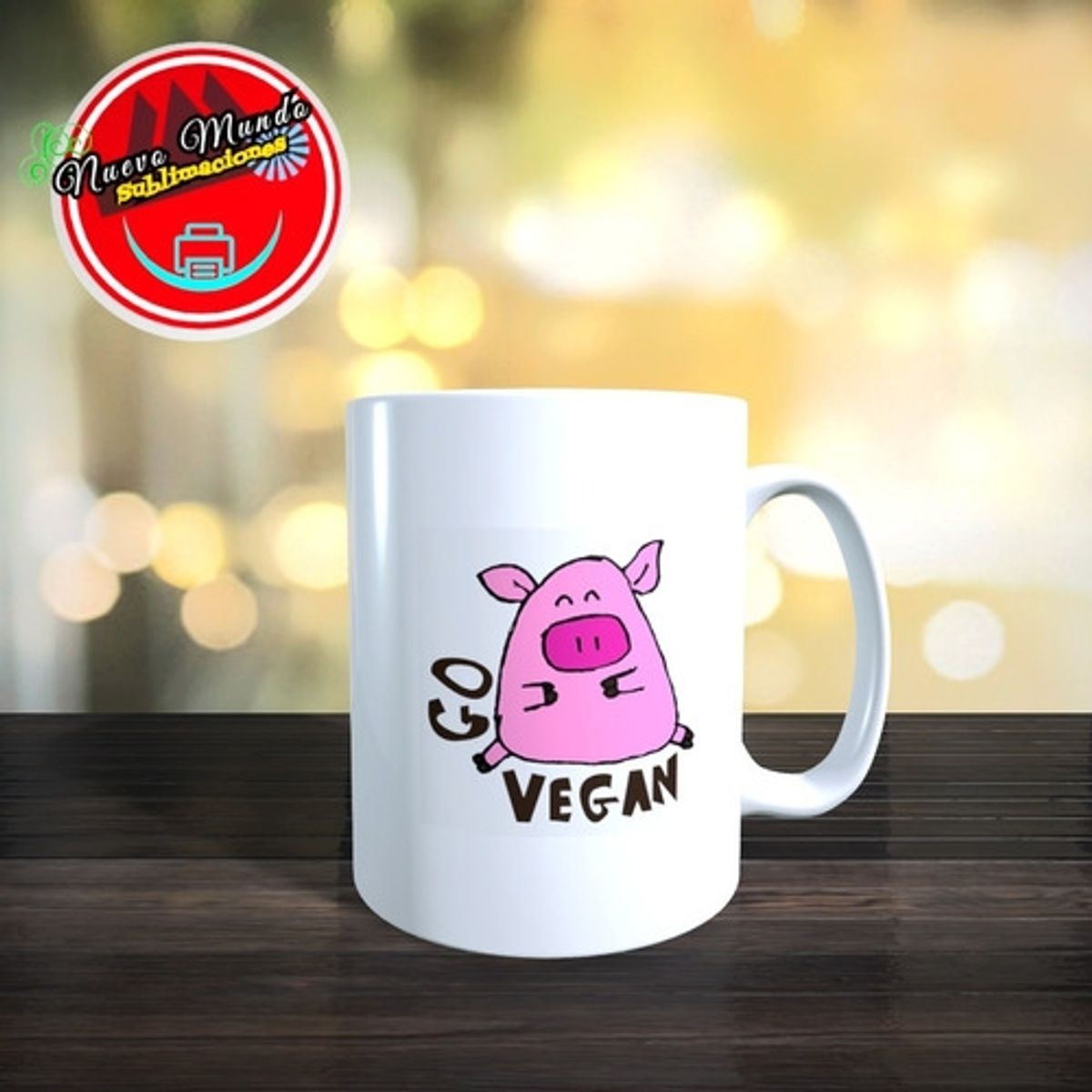 GENERICO - Taza Blanca Go Vegan