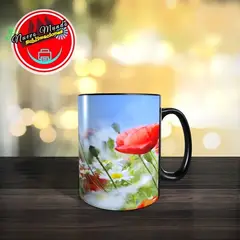 GENERICO - Taza Mágica De Flores Rojas