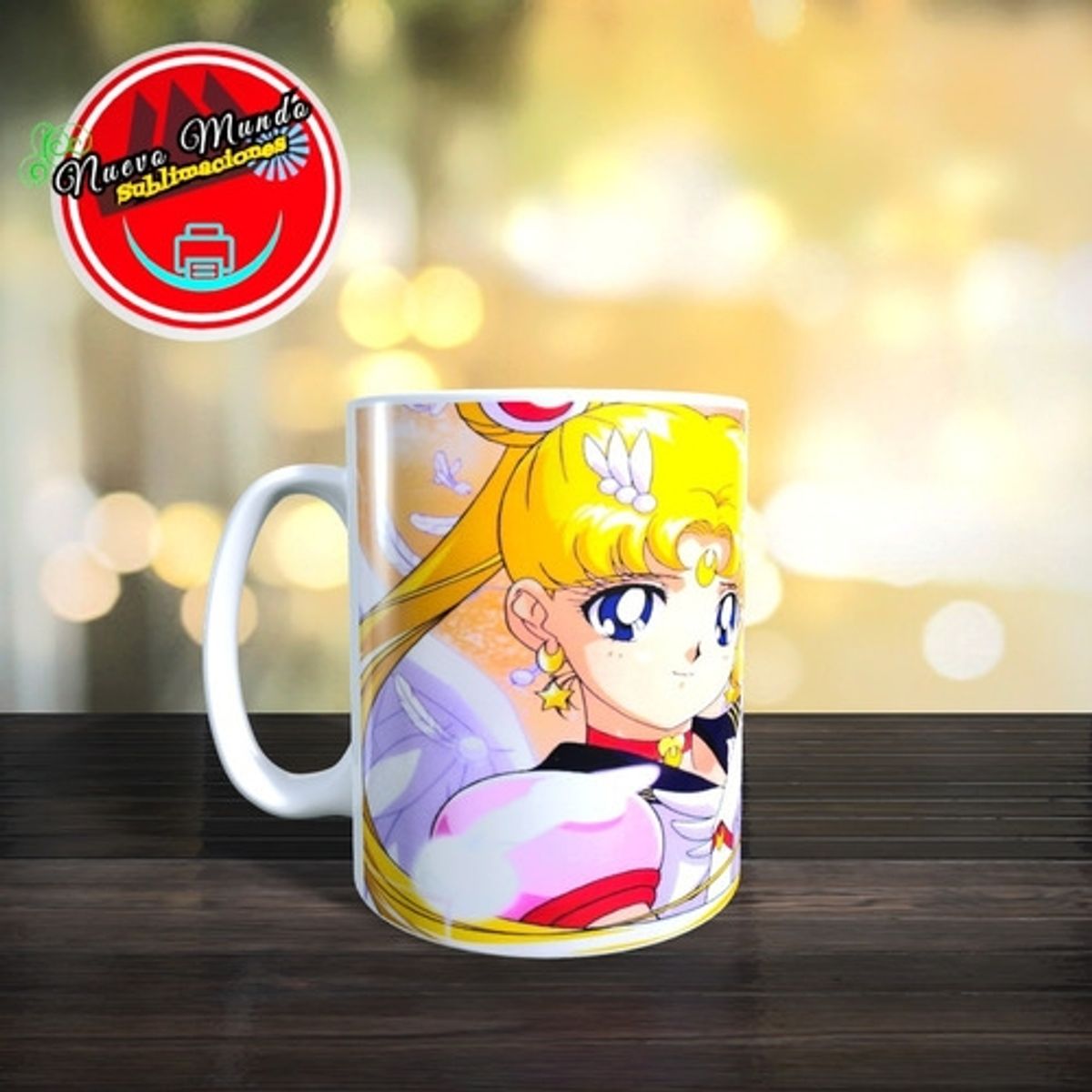 GENERICO - Taza Blanca De Sailor Moon - Serena Tsukino