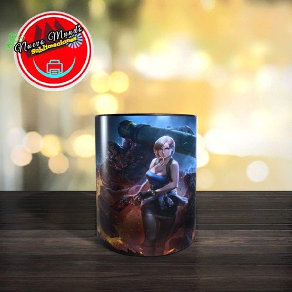 GENERICO - Taza Mágica De Resident Evil 3 Remake - Jill Y Némesis