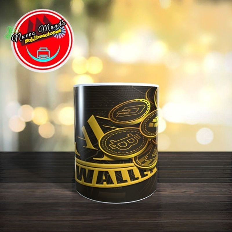 GENERICO - Taza Blanca Criptomonedas Wallet