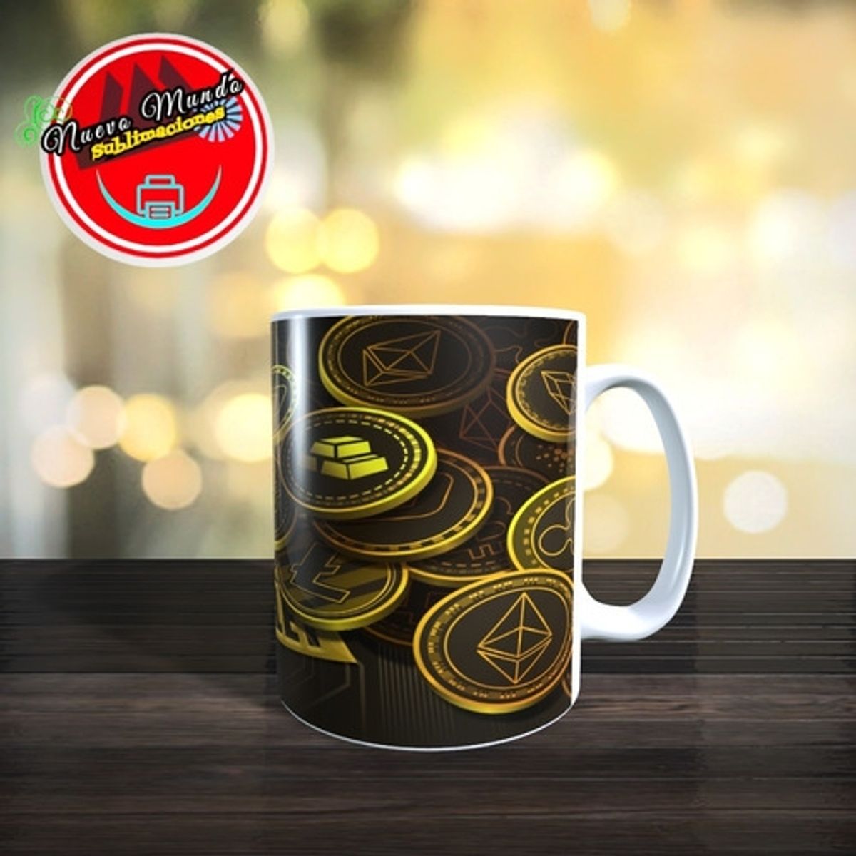 GENERICO - Taza Blanca Criptomonedas Wallet