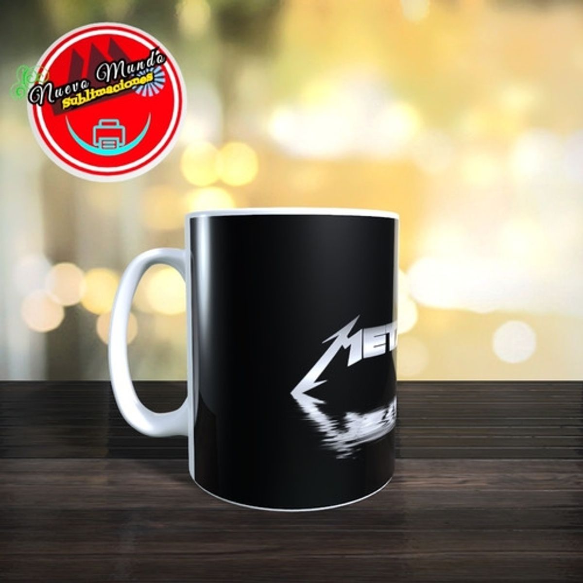 GENERICO - Taza Blanca De Metallica Logo