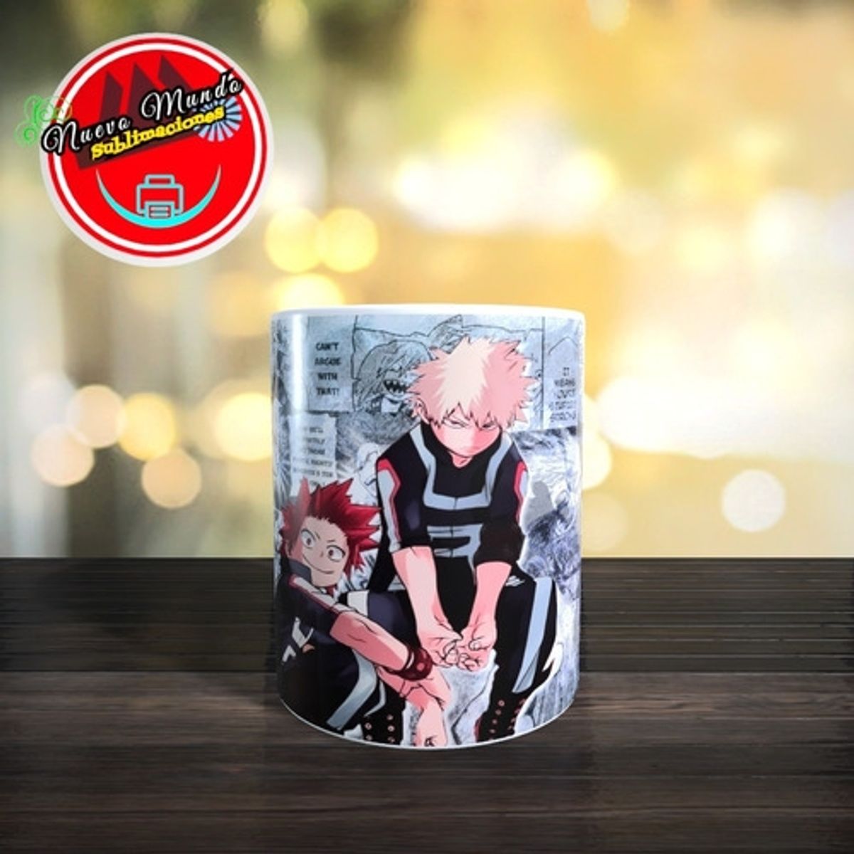 GENERICO - Taza Blanca De Eijiro Kirishima Y Katsuki Bakugo