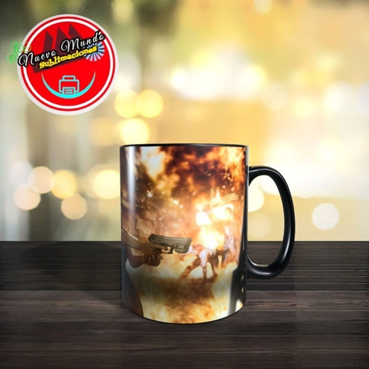 GENERICO - Taza Mágica De Resident Evil 6 - Leon Y Helena