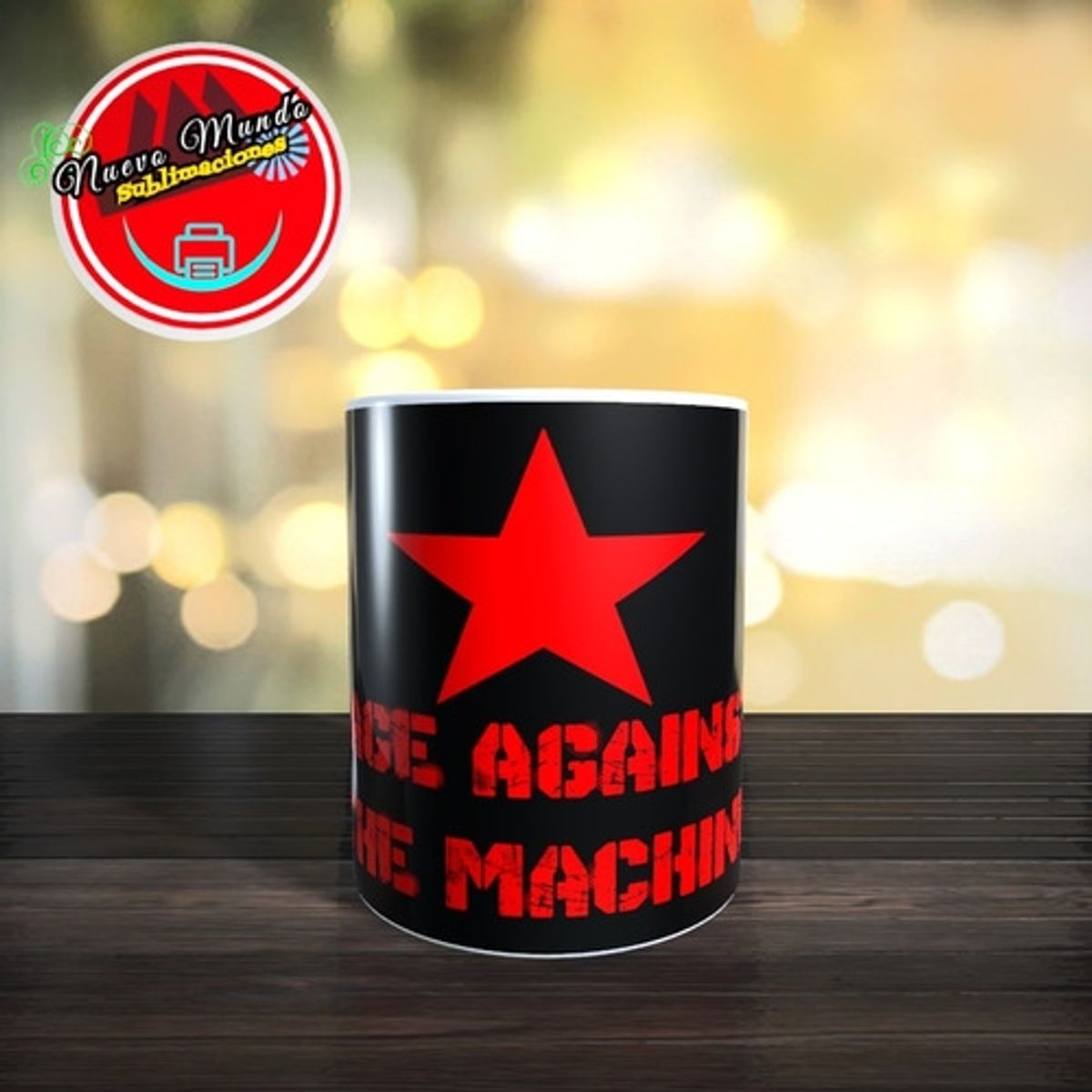 GENERICO - Taza Blanca De Rage Against The Machine Logo