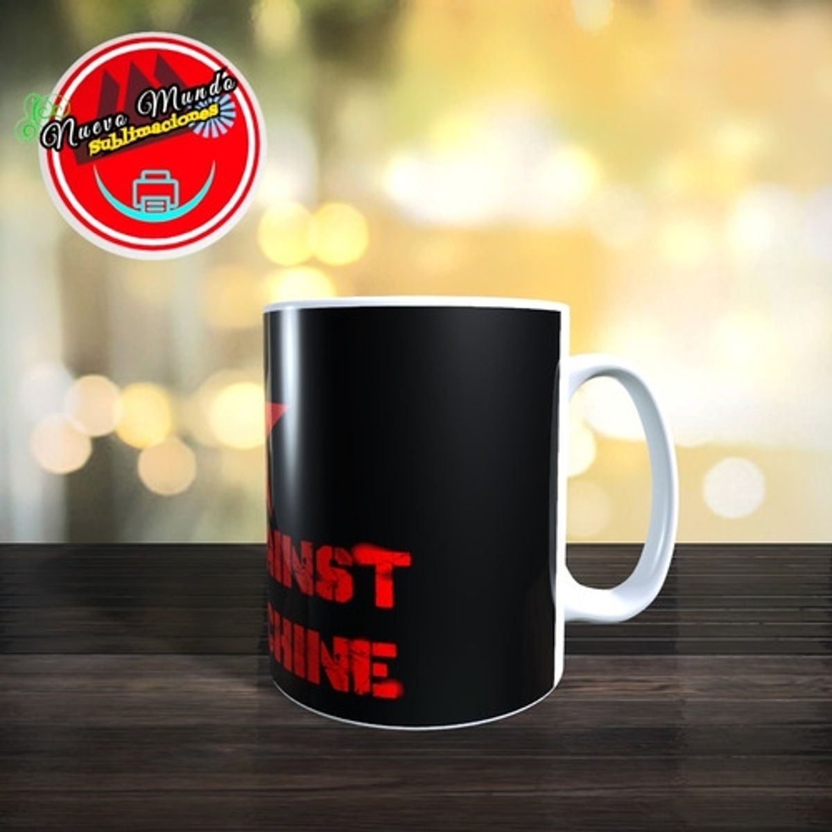 GENERICO - Taza Blanca De Rage Against The Machine Logo