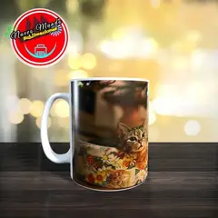 GENERICO - Taza Blanca De Navidad - Diseño De Gatito