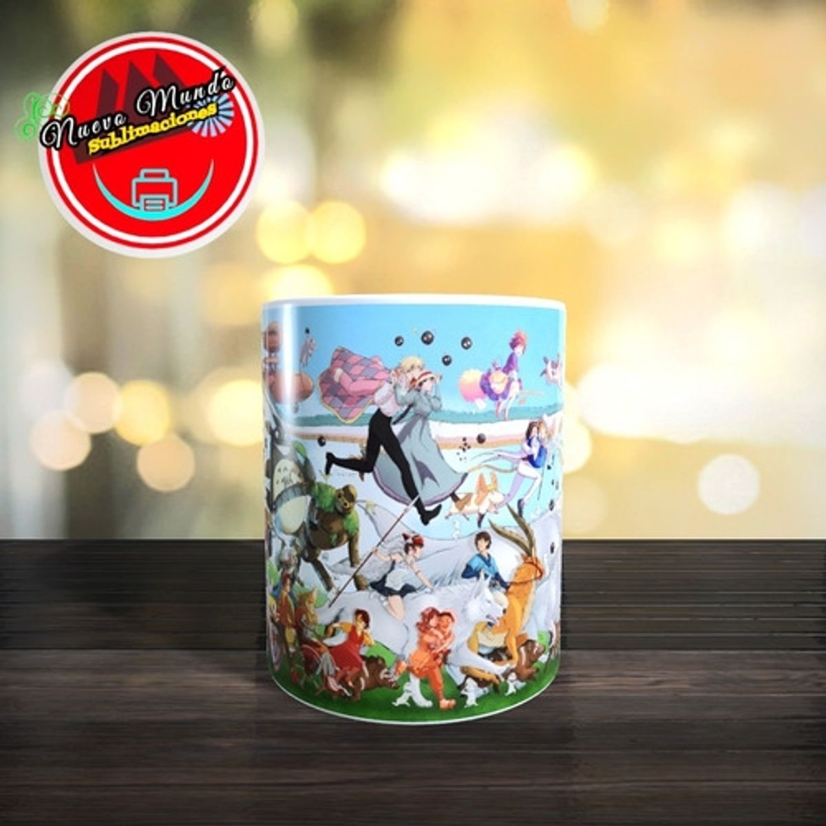 GENERICO - Taza Blanca De Studio Ghibli