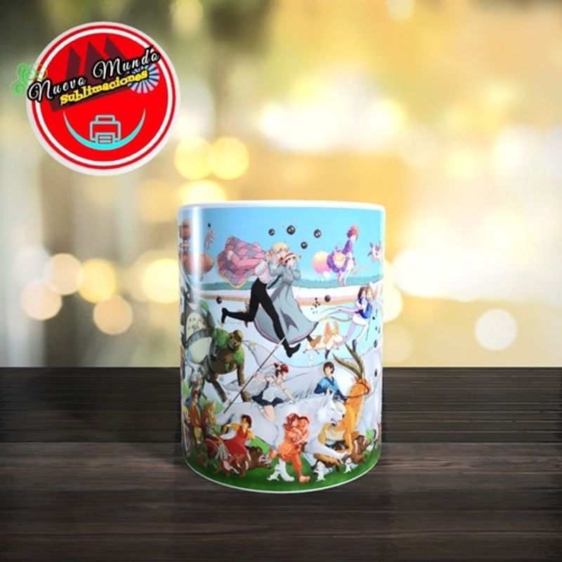 GENERICO - Taza Blanca De Studio Ghibli