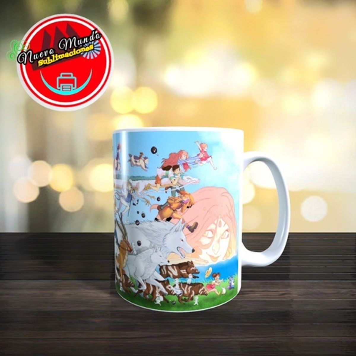 GENERICO - Taza Blanca De Studio Ghibli